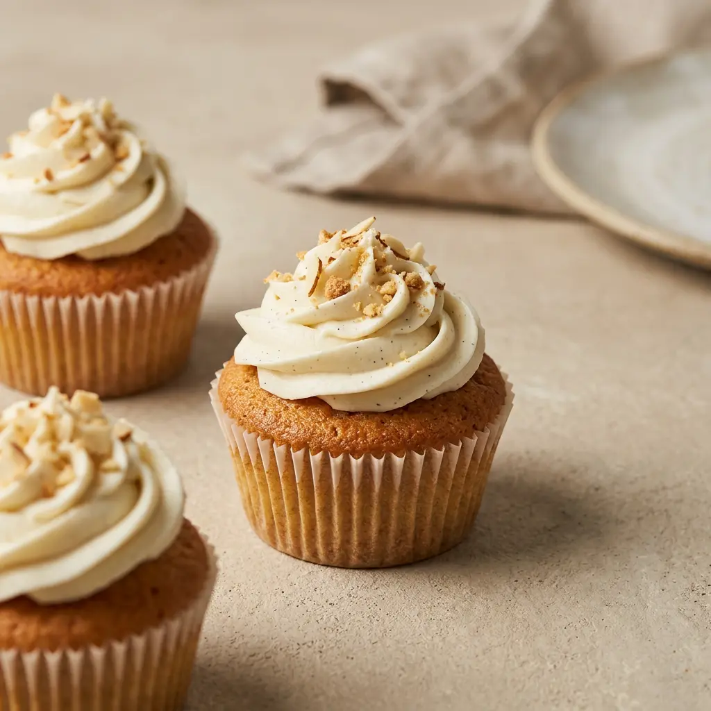 Foto e Cupcakes në fritezë me ajër gati për servirje