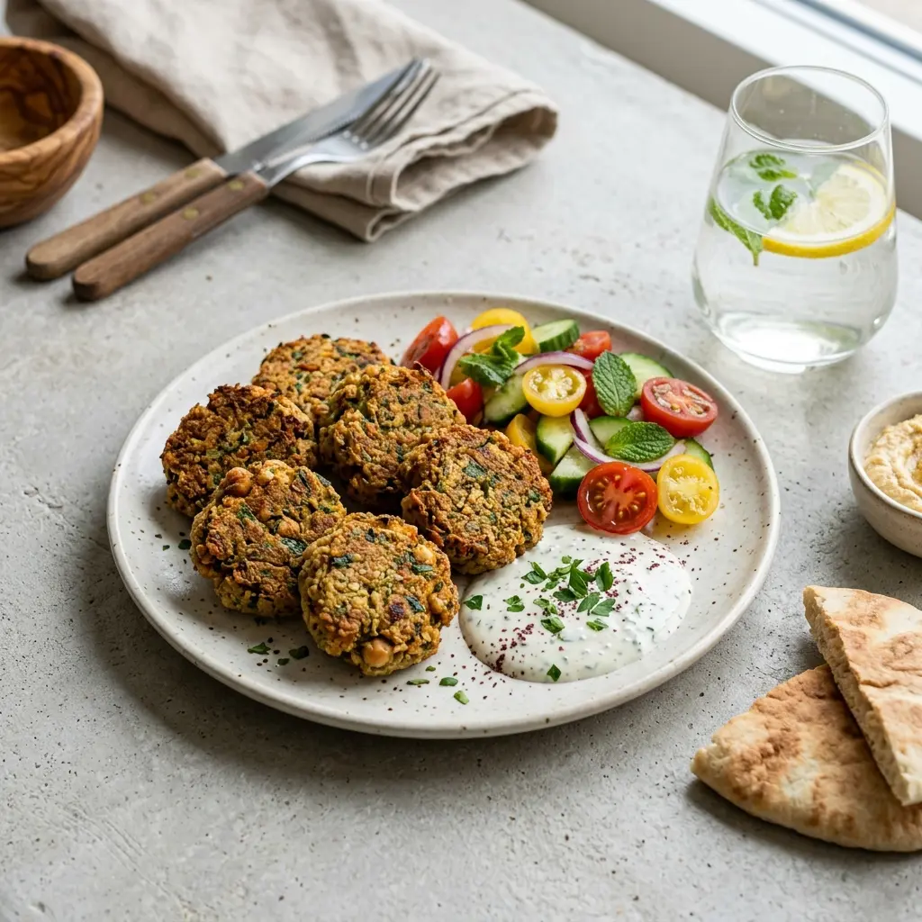 Foto e Falafel në furrë gati për servirje