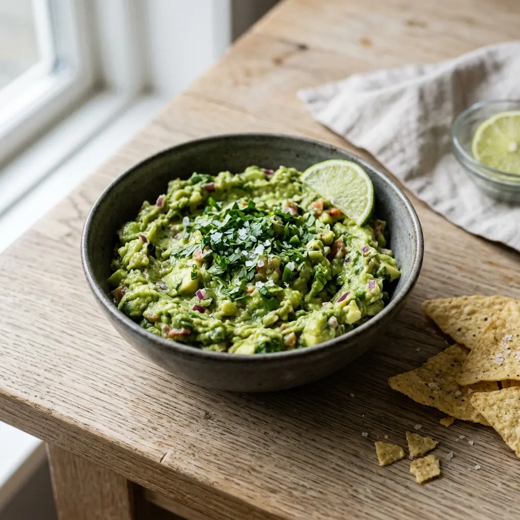 Foto e Guacamole shtëpie gati për servirje