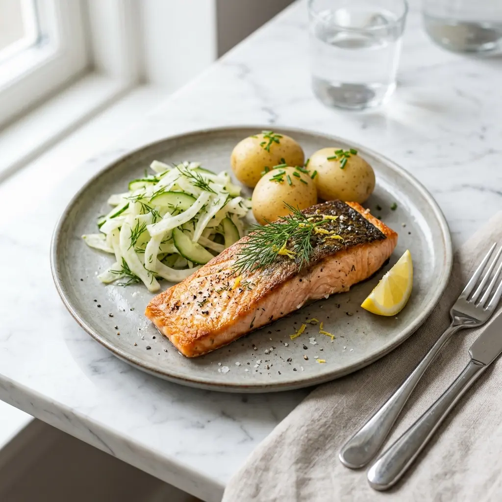 Foto e Salmon gati për servirje