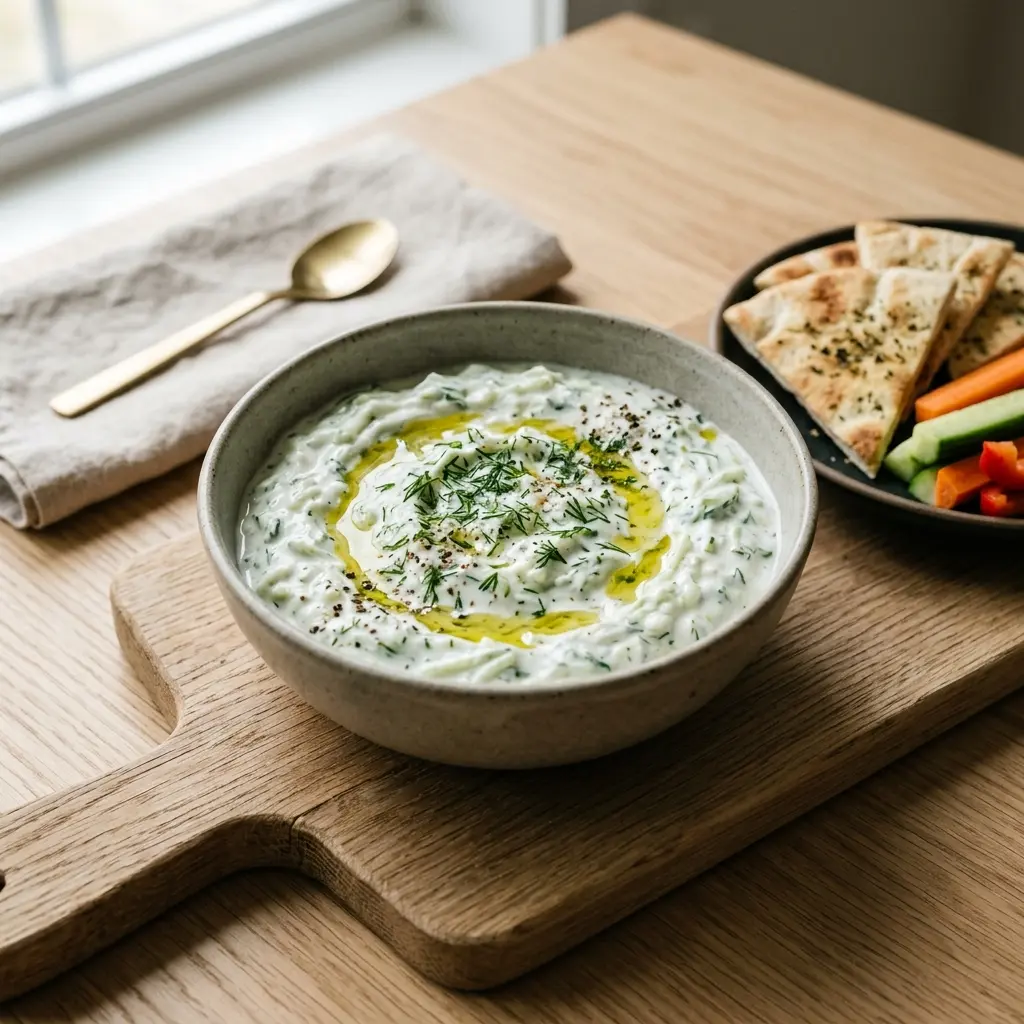 Foto e Tzatziki gati për servirje